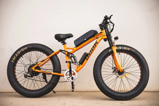 Electric Fat Bike with rear suspension 26 inch